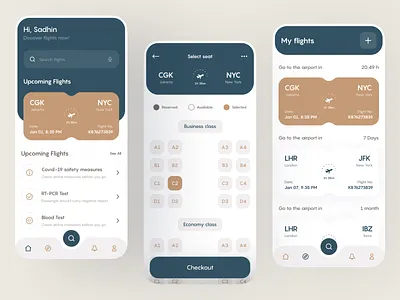 Mobile App: Flight Booking airline app airlines booking flight flight app flight booking flight booking app flight search minimal design mobile app plane ticket ticket app ticket booking travel app ui design