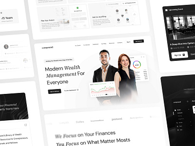Compound - Website Redesign appdesign appinspiration branding crypto design finance illustration simple ui uiux ux wealth web inspiration webdesign website website design website inspiration