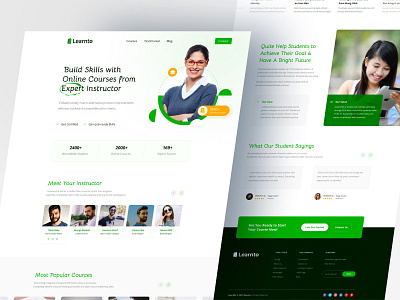 Online Program Learning – Website UI course platform digital learning e learning education platform educational design enrollment boost expert instructors learning app modern design online courses online learning redesign responsive design ui uiux user experience user interface web development website design website layout