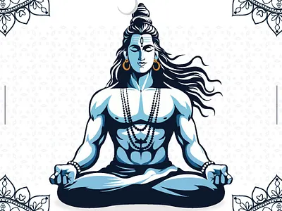 Mahadev Vector Illustration – Sacred Lord Shiva Artwork shiv vector for instagram shiva devotion image