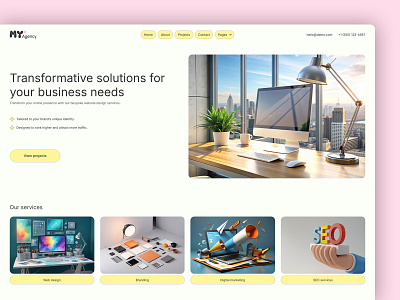 Minimalistic Agency Website Template agency corporate design studio digital agency portfolio