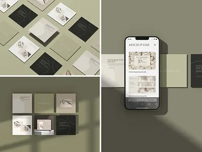 Instagram Post Mockup brand branding instagram instagram post instagram story mockup mockupline social media