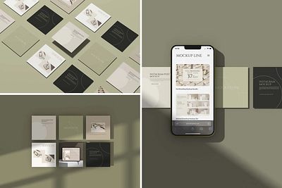 Instagram Post Mockup brand branding instagram instagram post instagram story mockup mockupline social media