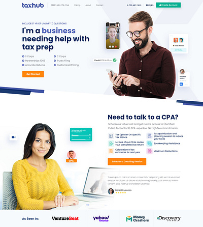 Tax prep website design 3d animation branding graphic design logo motion graphics ui