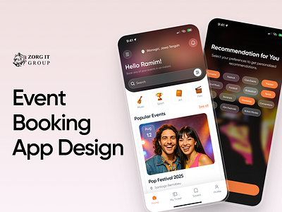 🎟 Event Booking App – Made to Feel Effortless 3d animation app design branding creativeagency design event booking event booking app design figma graphic design illustration logo motion graphics ui ui design uiux uiuxdesign ux webdesign