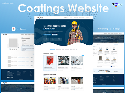 Redesigning a Construction Website UX/UI Case Study b2b business website case study clean coating website coating website redesign corporate website custom website full website redesign heavy machinery industrial industrial website manufacturing website ui ux case study ux redesign web design website design