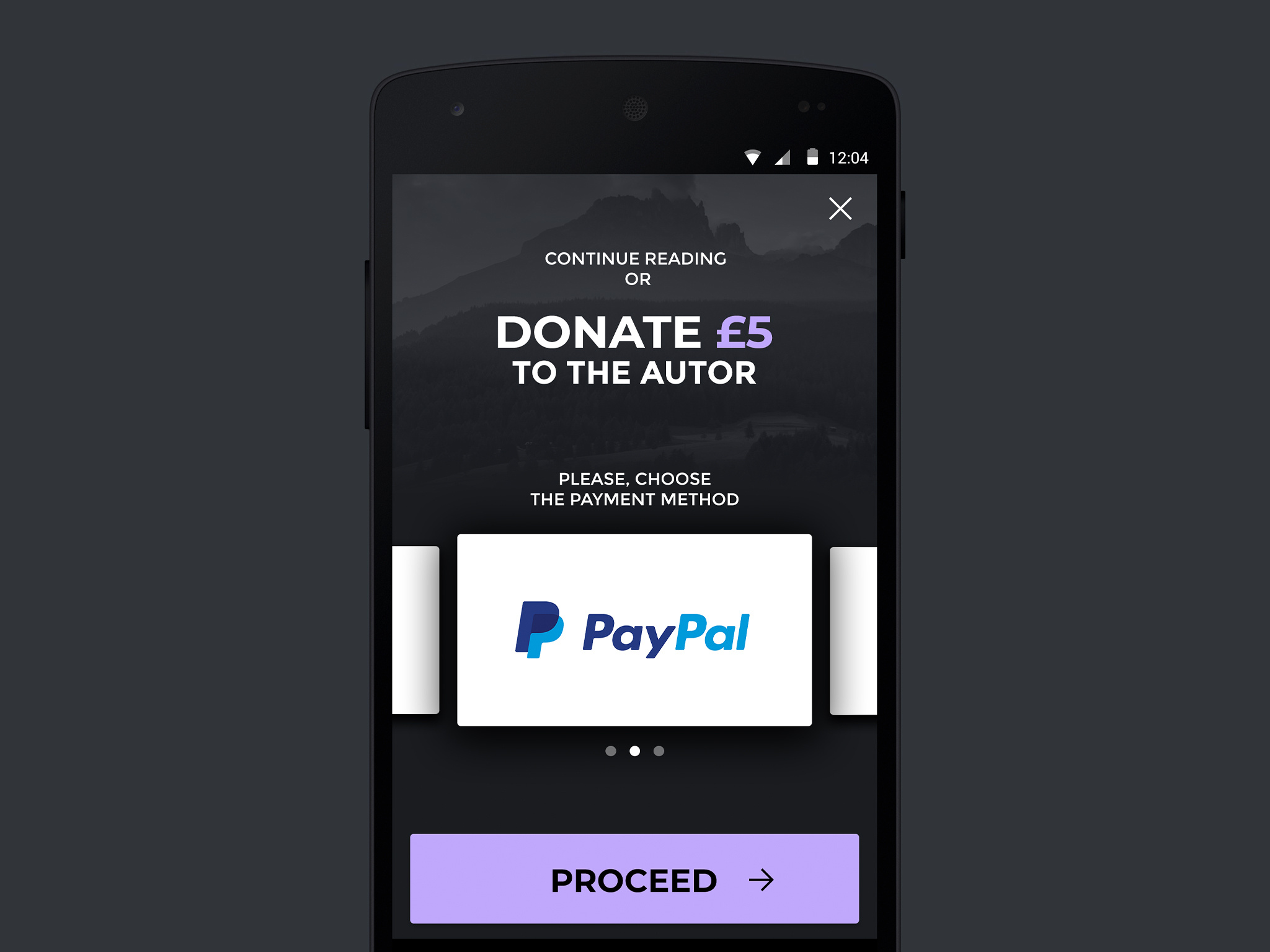 Payment Method | E-Book App - NFTR adnroid app design card design donate flat ios payment method paypal ui ui design user interface ux