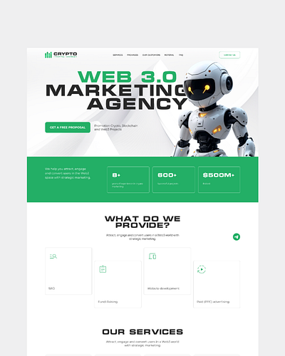 Crypto Traffic Landing page design crypto design landing page uidesign userinterface uxui web 3.0 webdesign