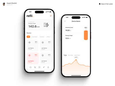 IOT Smart App ✨ android app app ui clean design figma graph iot iphone minimal mobile mobile app professional smart smart app superb ui ui design ux design