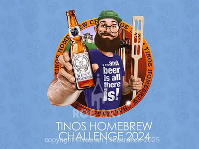 Tinos Homebrew Challenge Caricature beer caricature digital art digital illustration greece illustration mascot photoshop portrait tinos