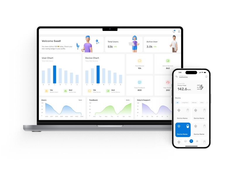 IOT Smart Dashboard ✨ app app ui clean dashboard dashboard ui design figma iot minimal mobile mobile app professional smart smart app ui ui design web ui