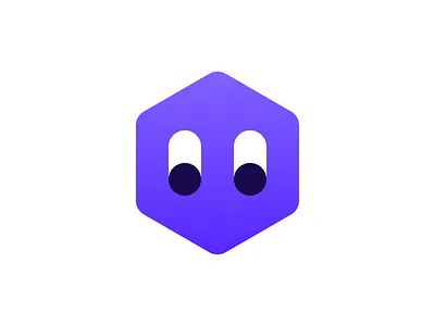 Hexagon + Bot - Logo Exploration ai artificial intelligence bot brand identity chatbot digital expression eye face gradient hexa hexagon logo concept logo design logo designer logo icon machine learning negative space robot tech