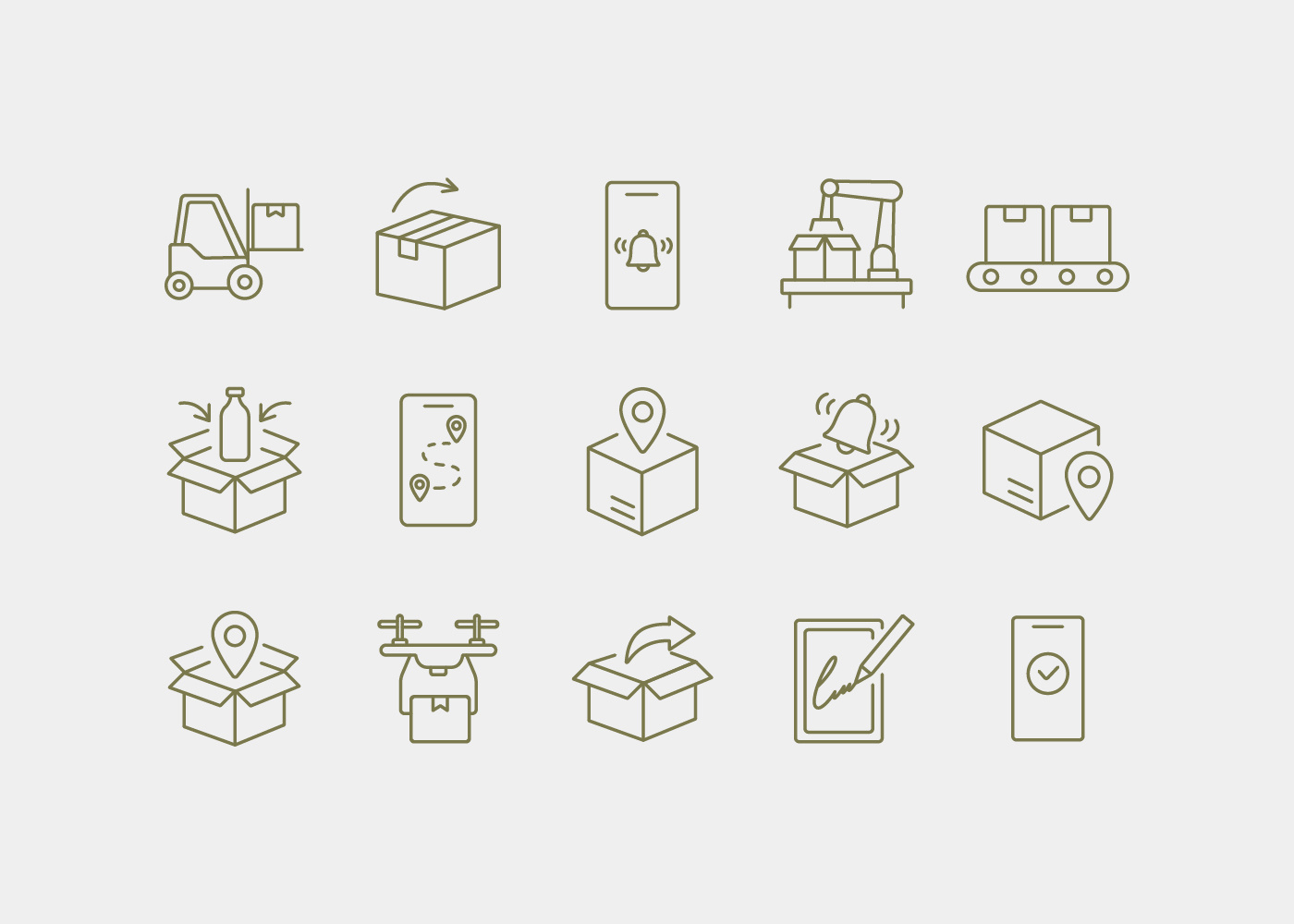 Delivery & Shipping Icons – AI Powered Logistics Pack ai logistics app barcode icon delivery icons drone delivery flat icon design icon set iconography icons illustration line package delivery parcel tracking route optimization shipping ui signature scan smart notification smart warehouse ui