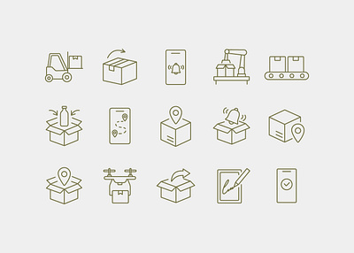 Delivery & Shipping Icons – AI Powered Logistics Pack ai logistics app barcode icon delivery icons drone delivery flat icon design icon set iconography icons illustration line package delivery parcel tracking route optimization shipping ui signature scan smart notification smart warehouse ui