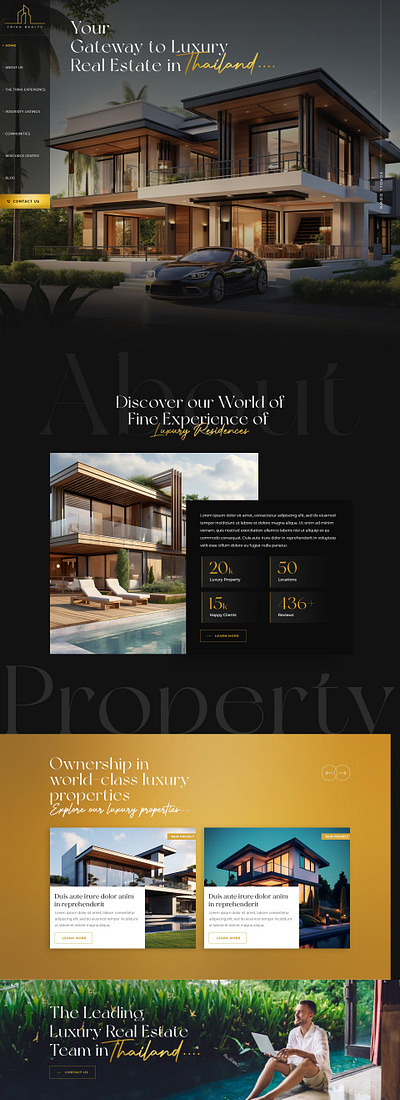 Luxury real estate website