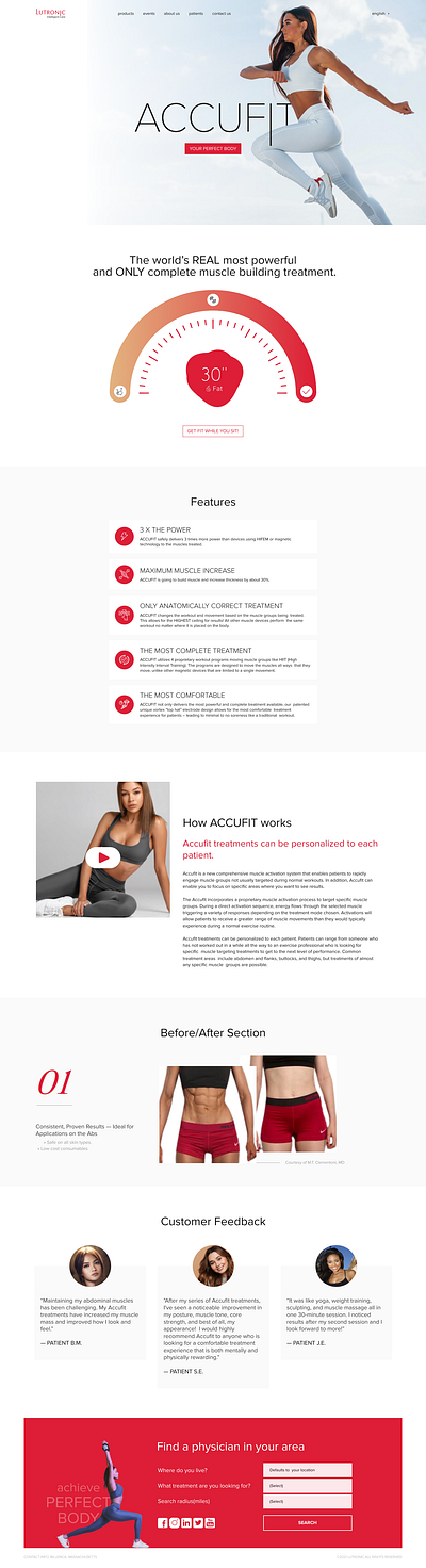 Redesign for a BodyCare Business figma webdesign