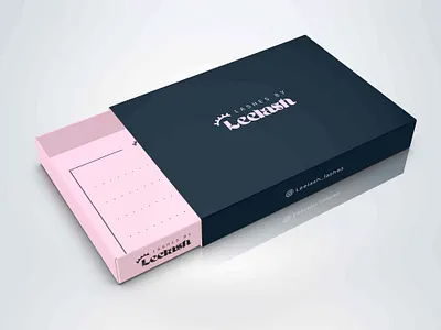 Leelash Eyelash Extension Sliding Box Design cosmetic packaging eyelash extension graphic designer label design packaging design packaging designer sliding box structural design tray and sleeve