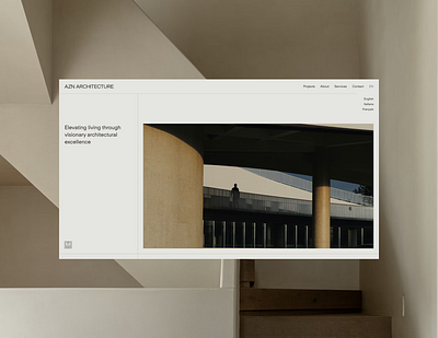 AZN Architecture web design animation architecture branding design graphic design home page identity interaction interior landing logo minimal minimalist design outer outer studio page typography ui ui design uxui
