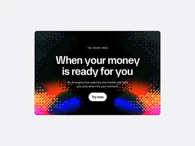 AI startup hero card ai card hero section landing pixel ui design visual design web design