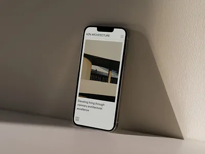 AZN Architecture web design branding design graphic design home page identity landing minimal mobile outer outer studio responsive design ui ui design ux uxui web web deisgn website