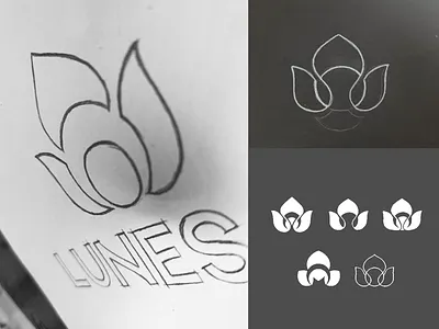 Moon/Flower brainstorming cocenpt drawing flower hand handdraw health icon illustration logo moon planet sketch wellness woman
