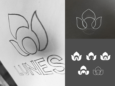 Moon/Flower brainstorming cocenpt drawing flower hand handdraw health icon illustration logo moon planet sketch wellness woman