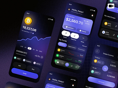 crypto currency wallet mobile ui design blockchain clean crypto portfolio crypto wallet cryptocurrency cryptocurrency app digital wallet finance minimal mobile mobile app modern ui wallet app