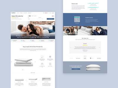 Bedface E-Commerce Landing Page e-commerce landing page photography web design