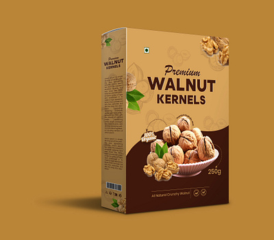 Walnut Kernels Box Packaging Design box boxdesign boxpackaging design foodpackaging label packaging productdesign productpackaging productpackagingdesign walnutpackaging walnuts