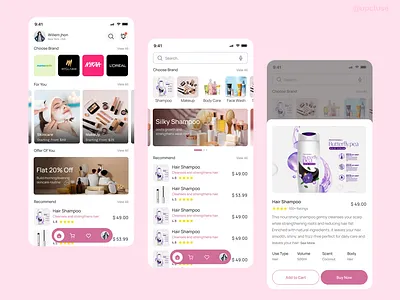 Beauty Shopping App UI – Skincare & Cosmetics Store animation app branding design graphic design icon illustration logo minimal typography ui ux vector web website