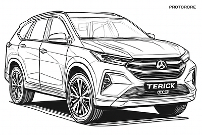 Project Desain Daihatsu Terios 2025 automotive desain digital marketing illustration mobil