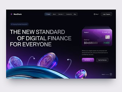 Landing Page for FinTech design interface landing landing page platform product service startup ui uiux ux web web design web platform website