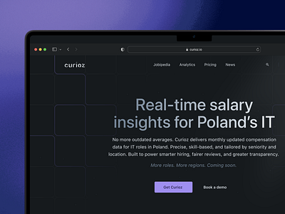 Curioz Platform: Homepage card dark dark mode gradient home homepage startup ui uidesign web web platform website