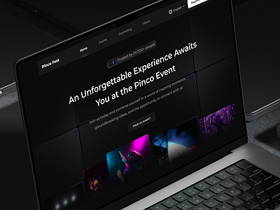 🎉 Event Landing Page clean dark event landingpage modern movie music sport theater ui ux ux figma