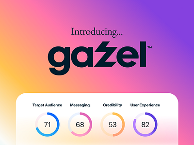 Meet Gazel.ai audit brand branding conversion credibility gazel jamm logo messaging report scan strategy test tool tracking ui unfold ux web website