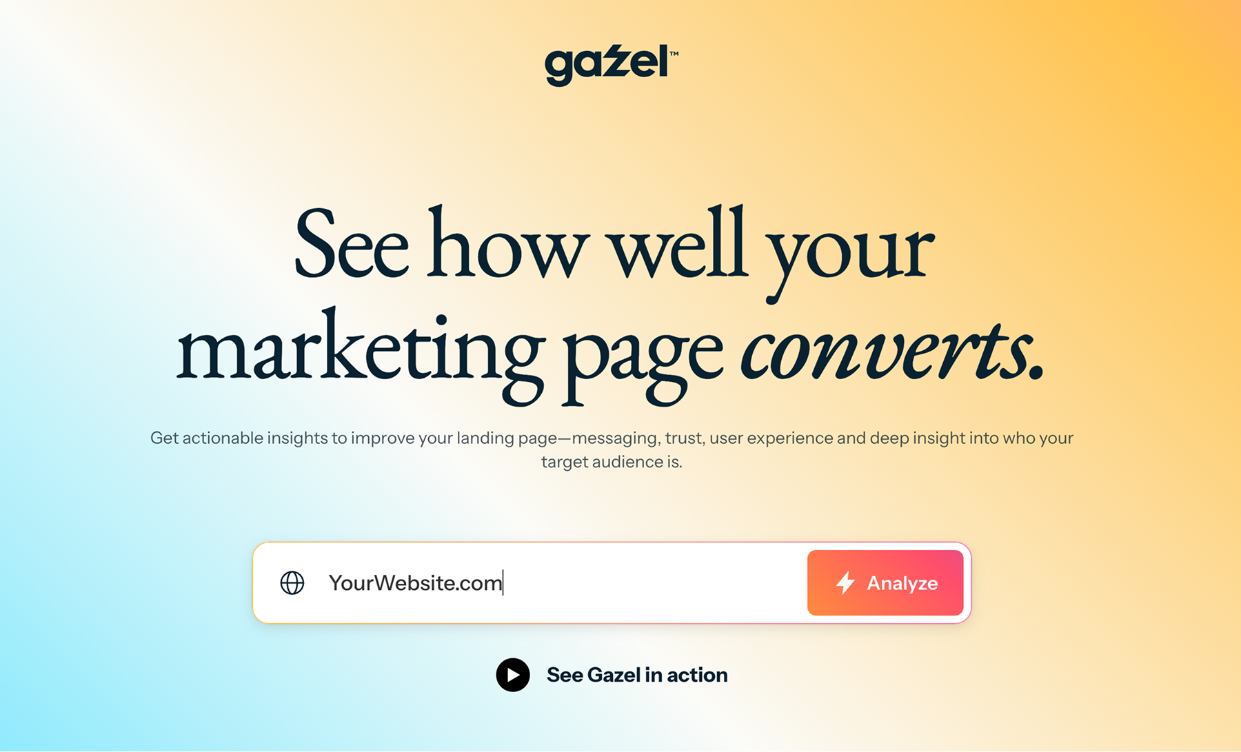 Example of Gazel Ai   Website Conversion Audit