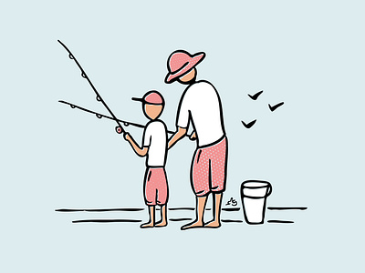 Lessons from the lake artofinstagram childhoodmemories dadsandkids digitalart familytime fatherandson fishingadventure fishinglife goldenhour illustratedstory illustrationart kidswhofish momentstoremember sunsetfishing waterside