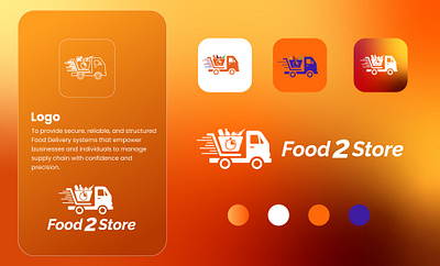 Food2Store Logo & Delivery Brand Identity Design brand identity brand style brand style guide package branding branding style brochure mockup brochure template design flyers design graphic design identity design identity package illustration logo logo brand style logos