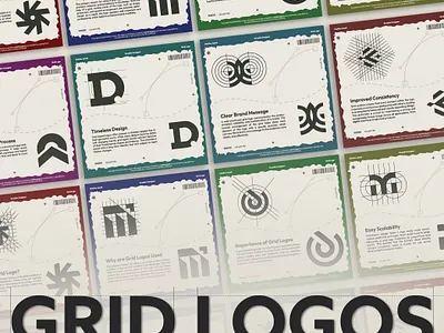 The Power of the Grid: Logo Design Principles & Explorations branding company creative logo design graphic design grid logo grid logo concept design grid logo principle importance of grid logo logo logo concepts logo design mahfuz jayed what is grid logo