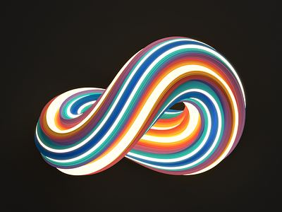 The Loop 3d adobe animation blender cc icon illustration infinity logo loop motion rainbow ui