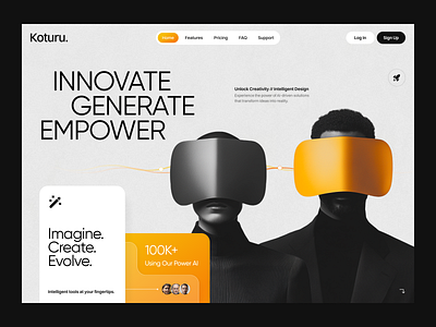 AI website design ai header ai landing page ai website artificial intelligence website creative website design futuristic website header landing page landing page agency landing page saas modern website saas software website tech website technology website ui ux web design web design agency