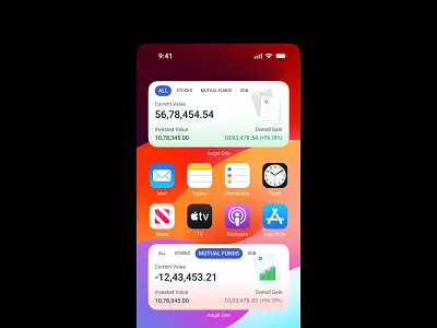 Angel One iOS Portfolio Widgets