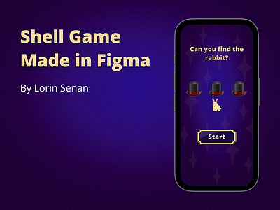 Shell Game Made in Figma figma game game ui prototyping ui ui design ux design