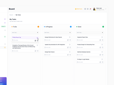Task Board Design - LMS Dashboard board kanban board lms board task task manager tasks design to do list ui kanban