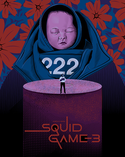 Squid Game 3 adobeillustrator art design digitalart illustration illustrator keyart netflix posterdesign tvshowposter vector