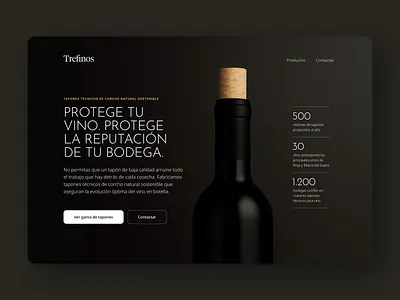 Trefinos home page above the fold design figma graphic design hero ui visual design web design website wine