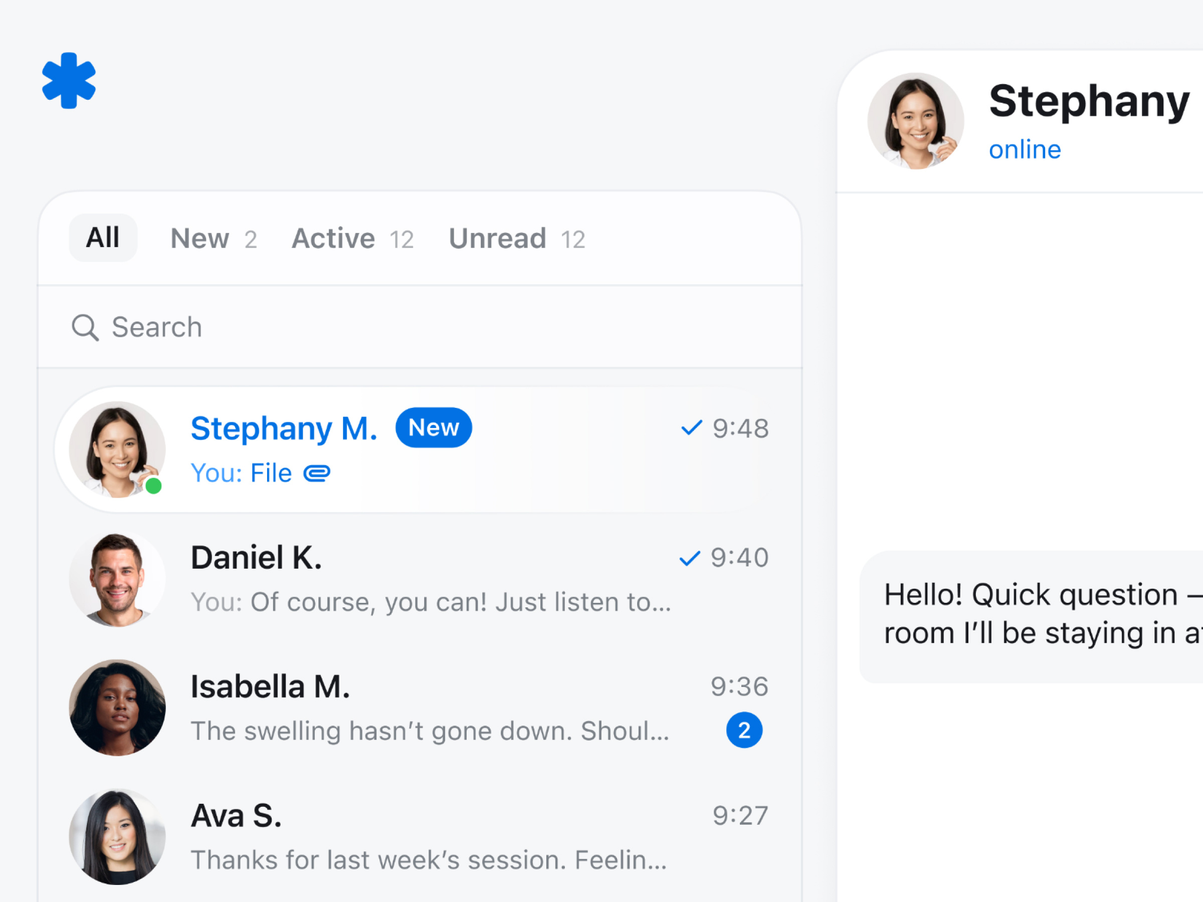 MDC by Unravel 3d ai animation artificial intelligence chat graphic design healthcaretech healthcareui healthcommunication healthplatform healthtech medtech messenger patientsupport ui ux