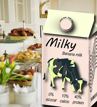 Milky Banana Milk app branding design graphic design illustration logo typography ui web