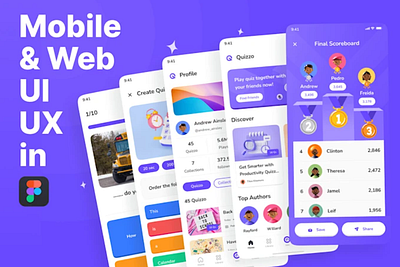 I will do ui UX design for mobile app and web using figma ui