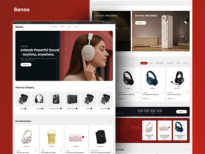 Sonos - eCommerce Audio & Music Shopping Website audiodesign creativedirection darkthemeui designportfolio ecommercedesign headphoneui interactiondesign interfaceinspiration minimaldesign productdesign responsivedesign sonos uidesign uxdesign webdesign